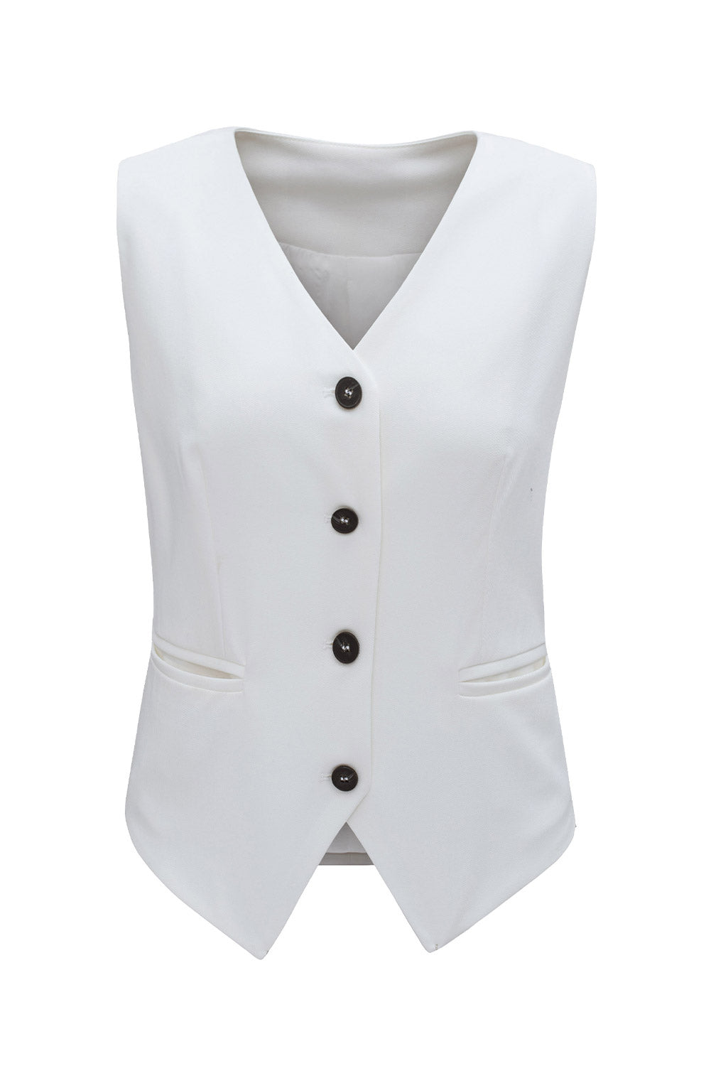 Button up V Neck Suit Vest