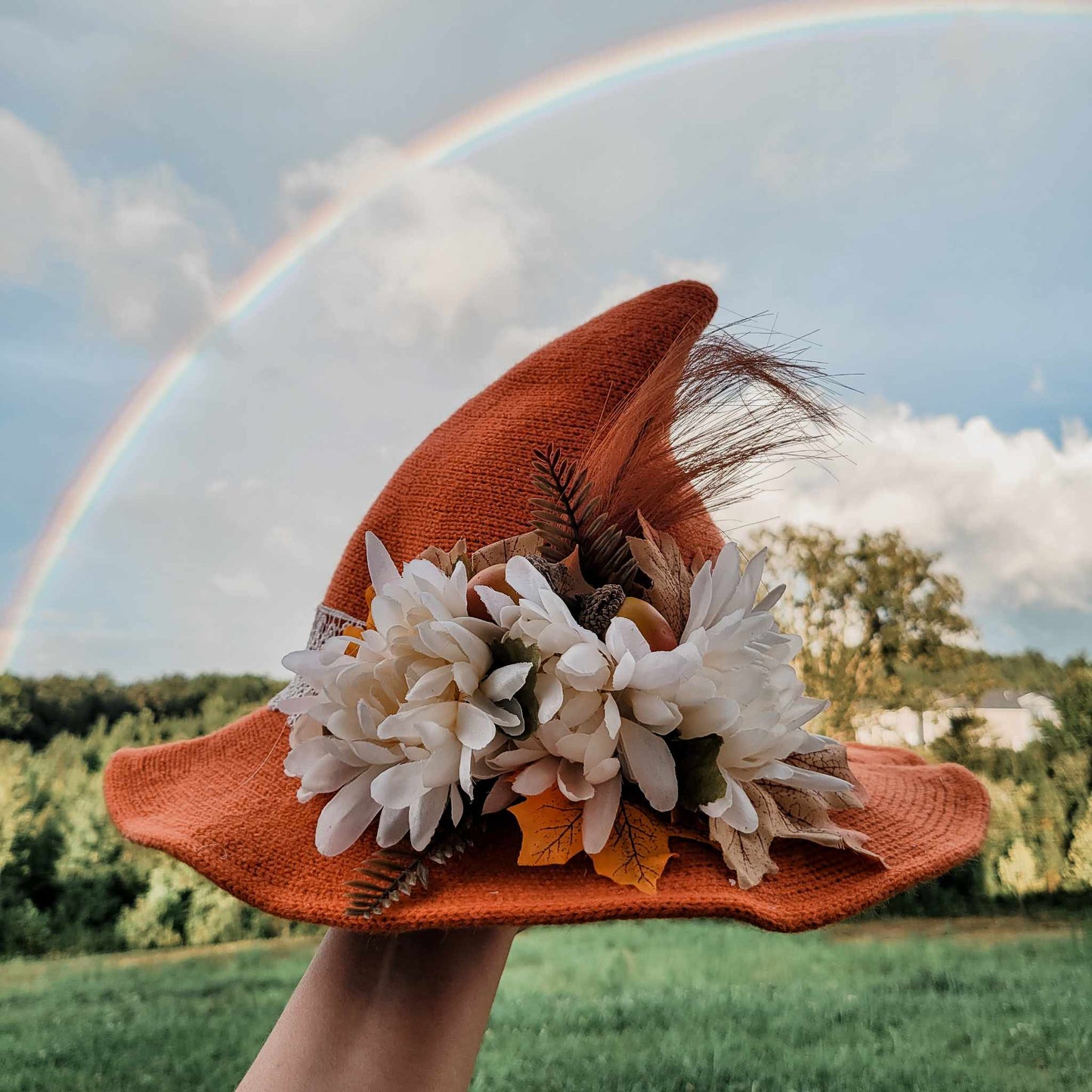 Hazel - Burnt Orange Fall Witch Hat