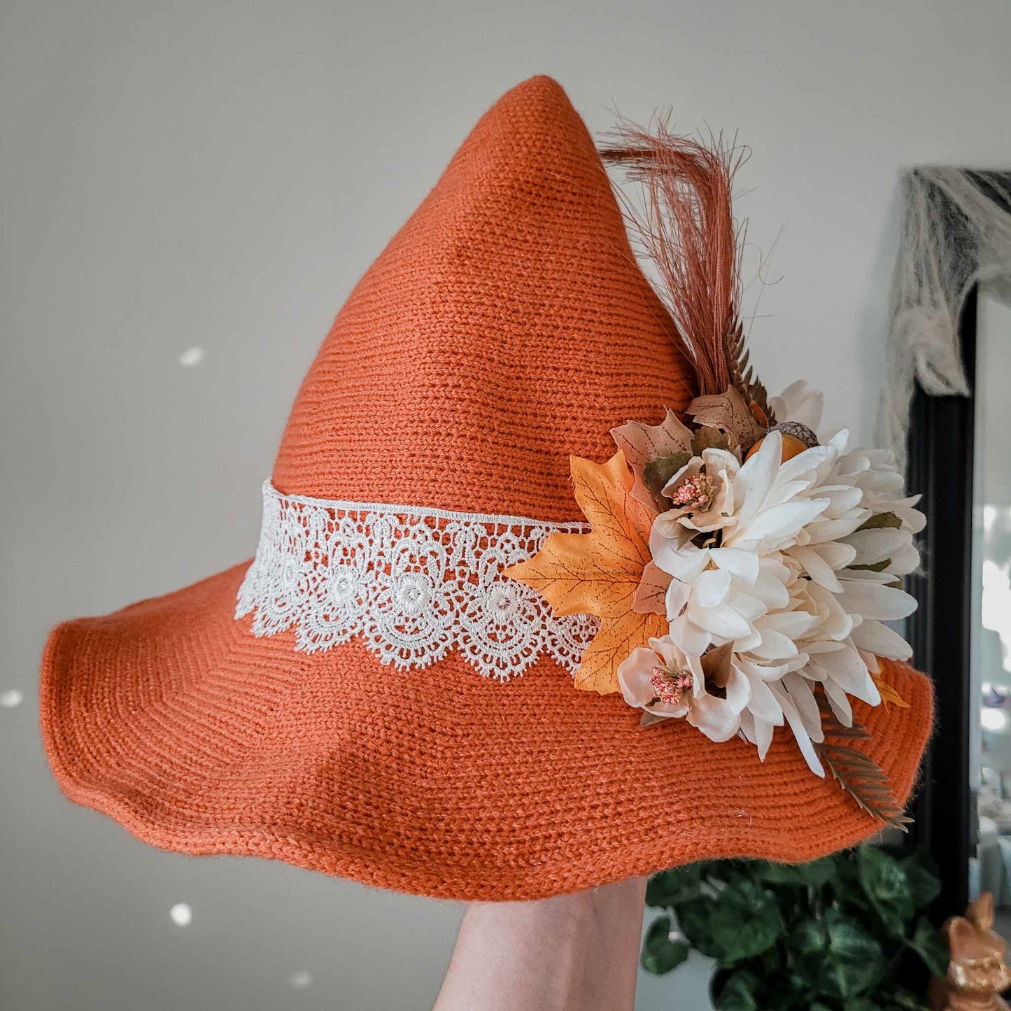 Hazel - Burnt Orange Fall Witch Hat