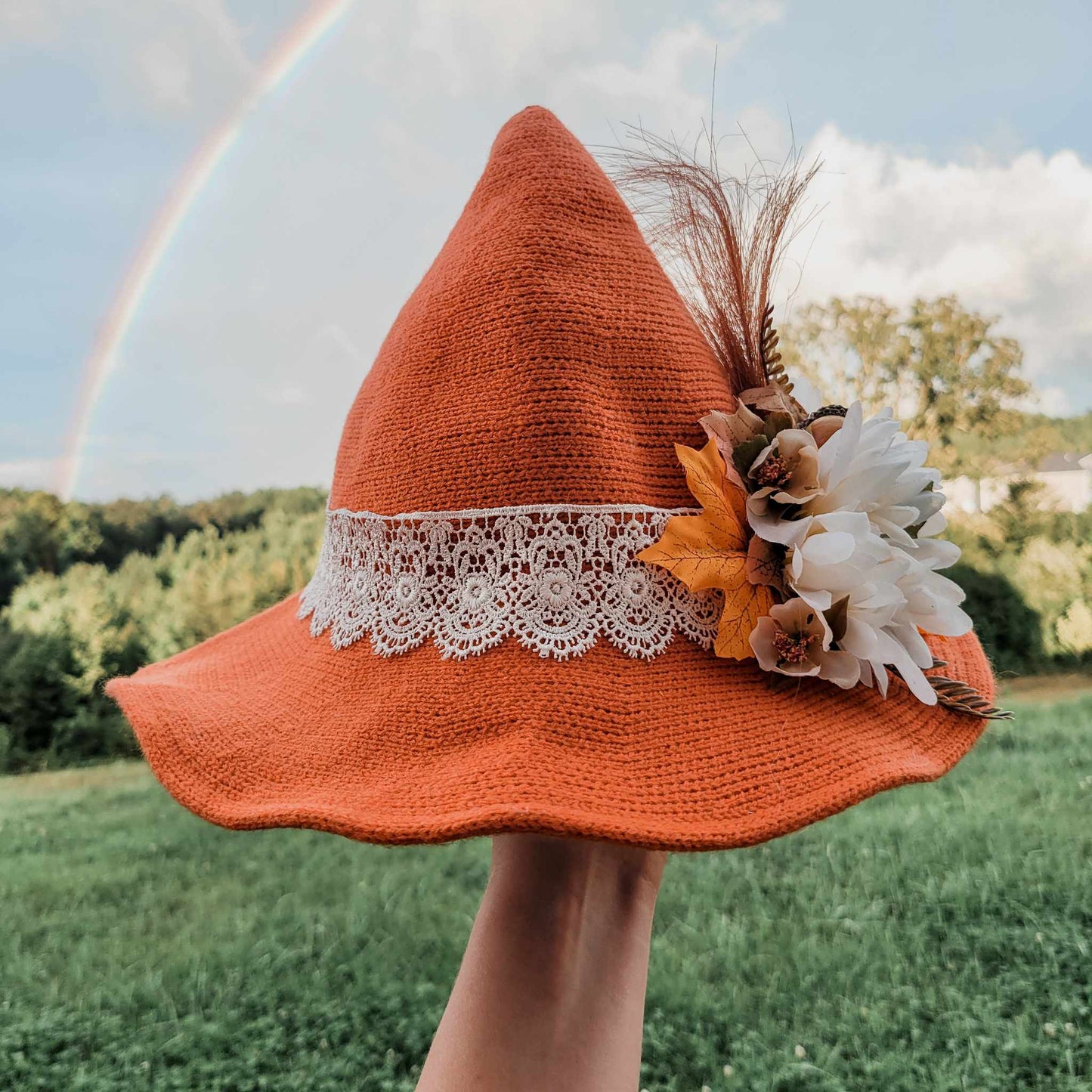 Hazel - Burnt Orange Fall Witch Hat