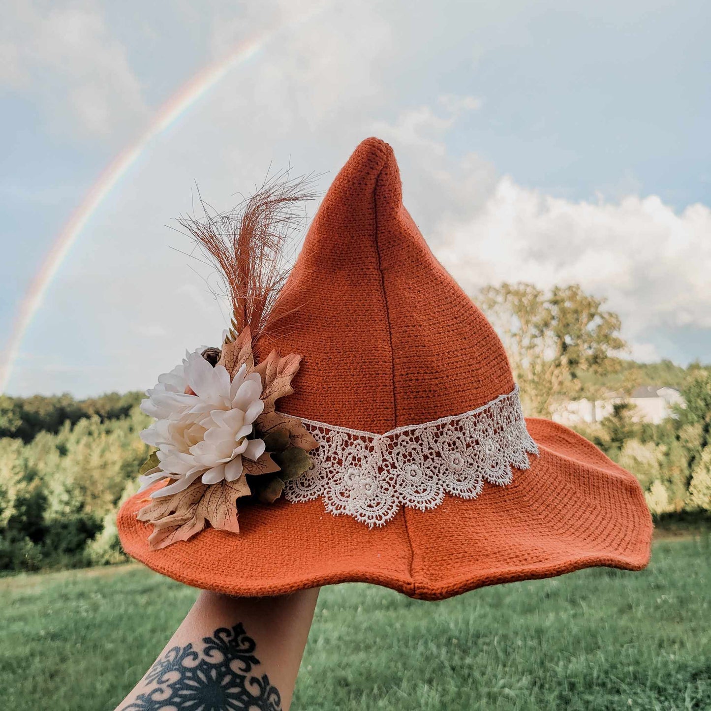 Hazel - Burnt Orange Fall Witch Hat