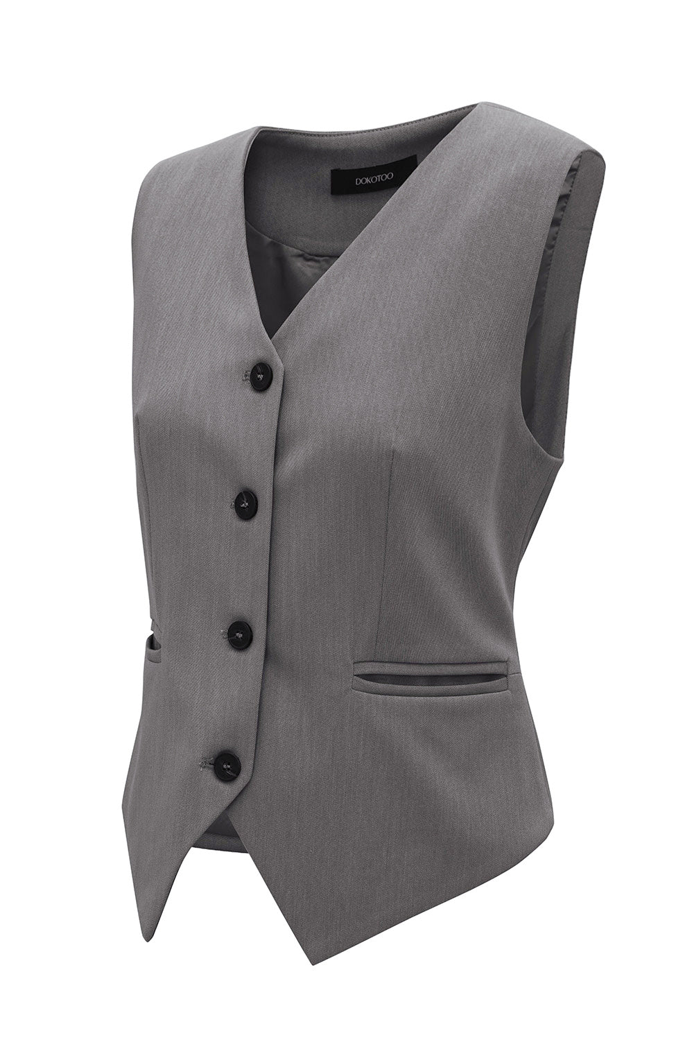 Button up V Neck Suit Vest