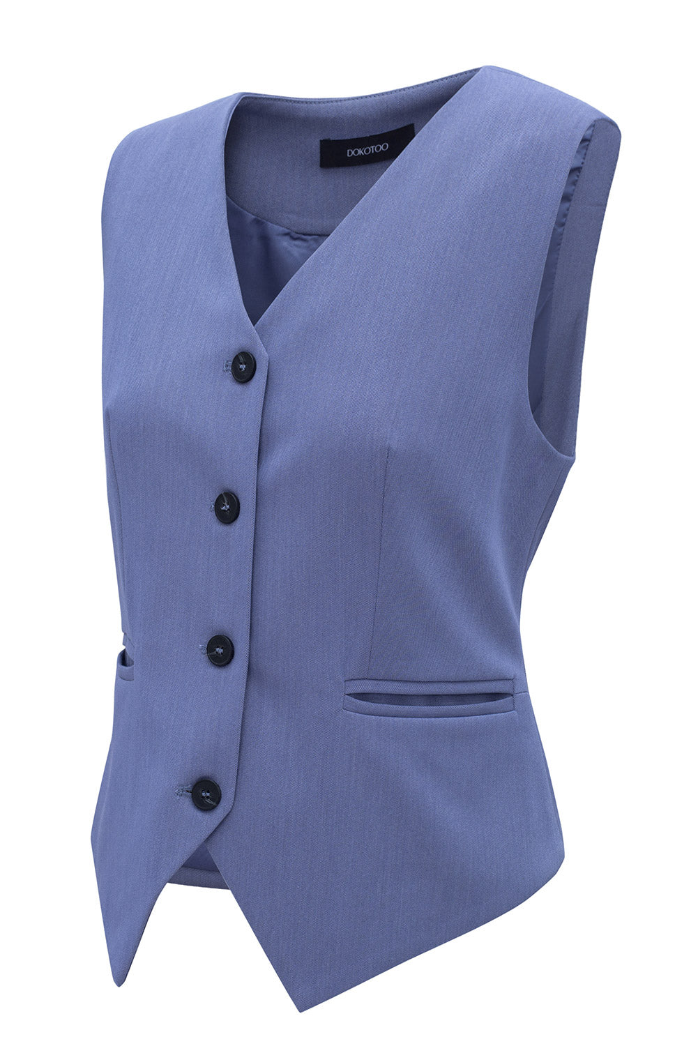 Button up V Neck Suit Vest