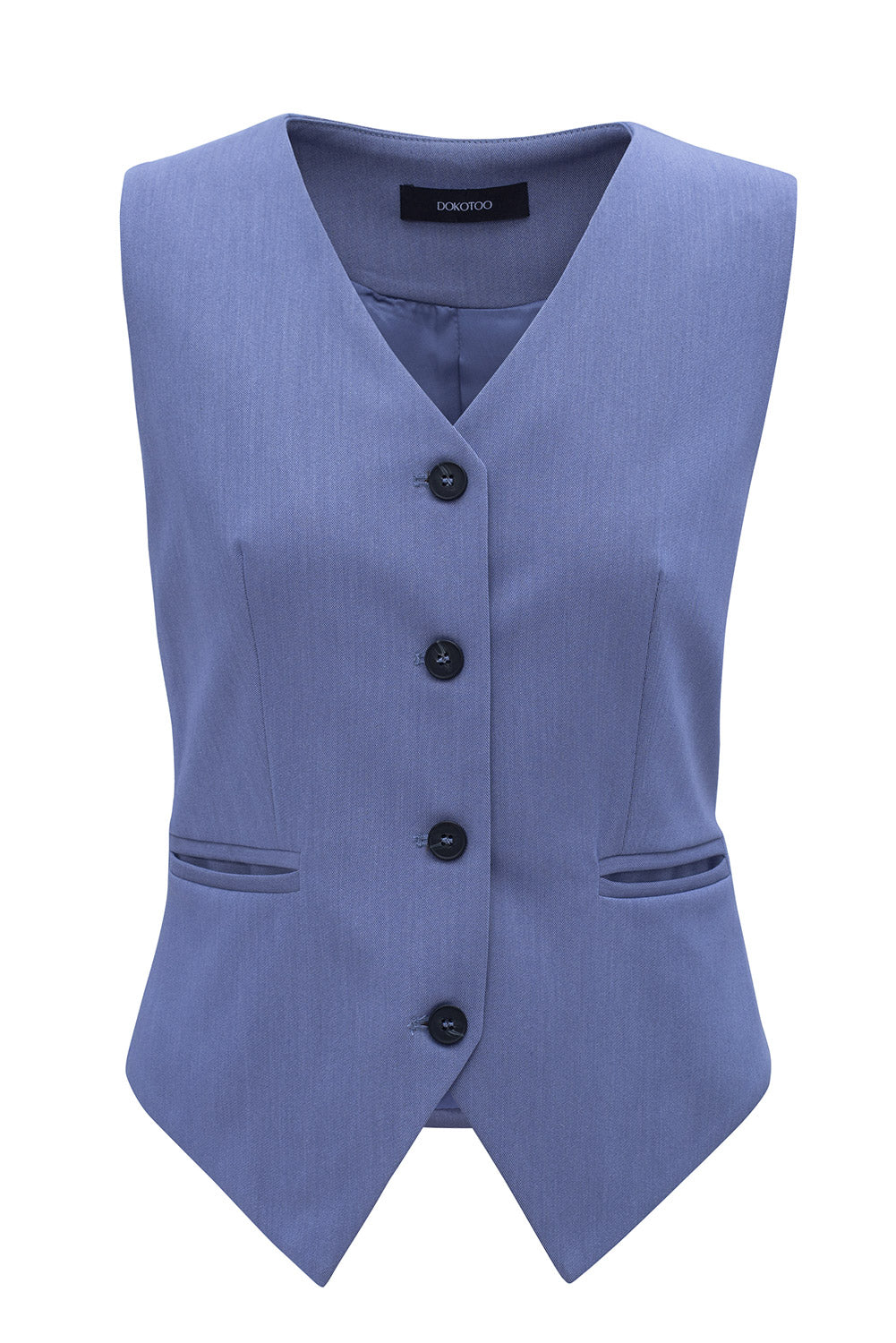 Button up V Neck Suit Vest